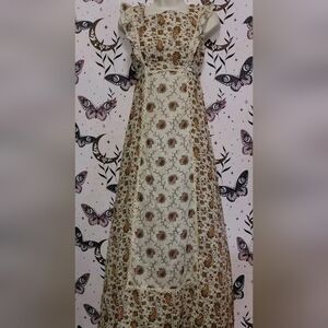 VTG Lanz Original Dress Paisley Peasant Floral Maxi Prairie Cottagecore 60s